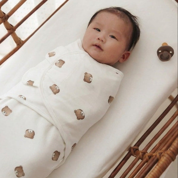 Meyco - Swaddle Wrap - Bear (0-3) - Mabel & Fox