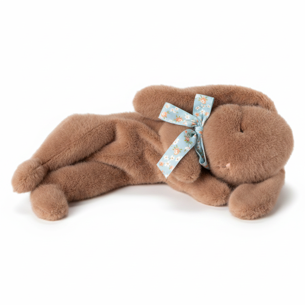 Maileg – Sleeping Bunny Plush – Soft Brown - Mabel & Fox