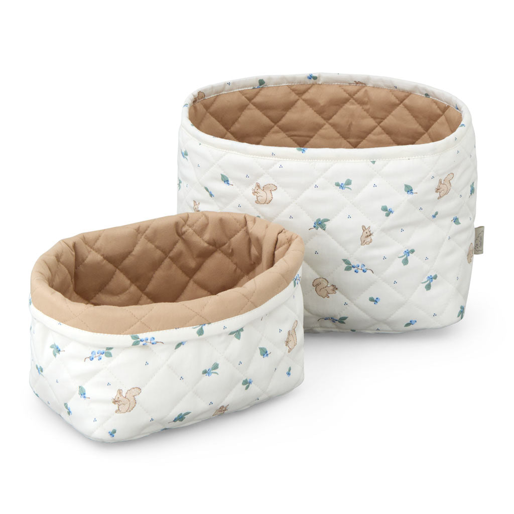 Cam Cam Copenhagen - Quilted Storage Basket Set - Blueberries - Mabel & Fox