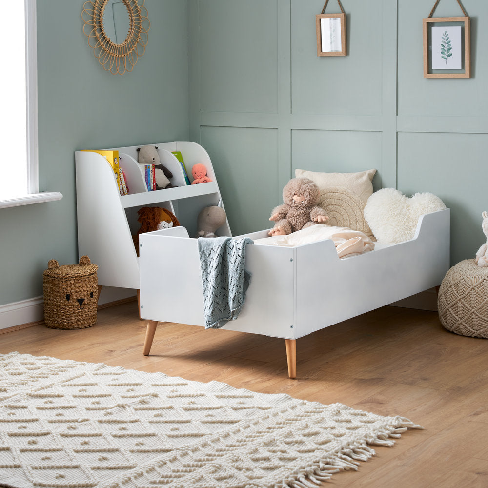 OBaby - Maya Single Bed - White with Natural