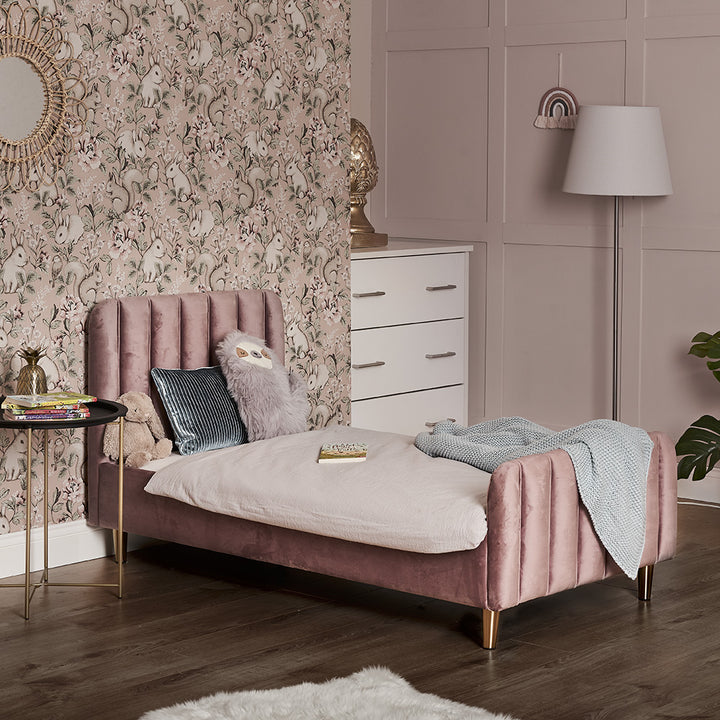 OBaby - Gatsby Velvet Single Bed - Pink