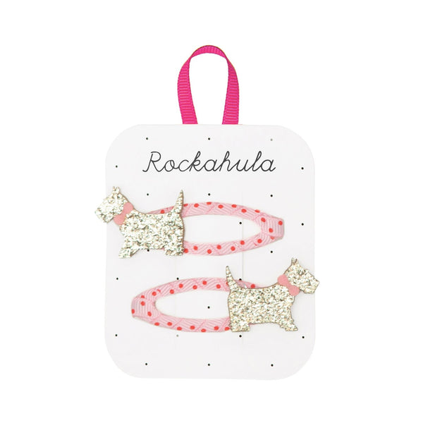 Rockahula – Spotty Scottie Dog Clips