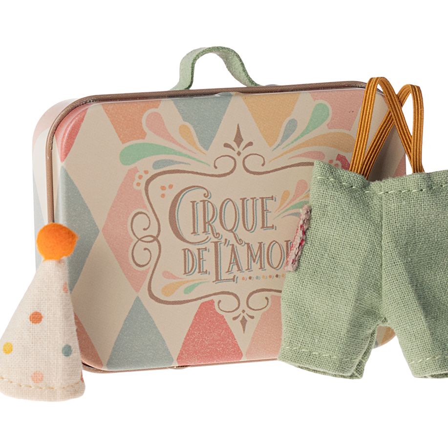 Maileg – Clown Clothes in Suitcase for Little Brother Mouse