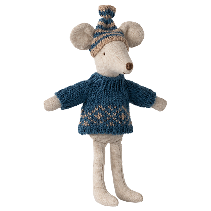 Maileg – Knitted Sweater and Hat, Dad Mouse