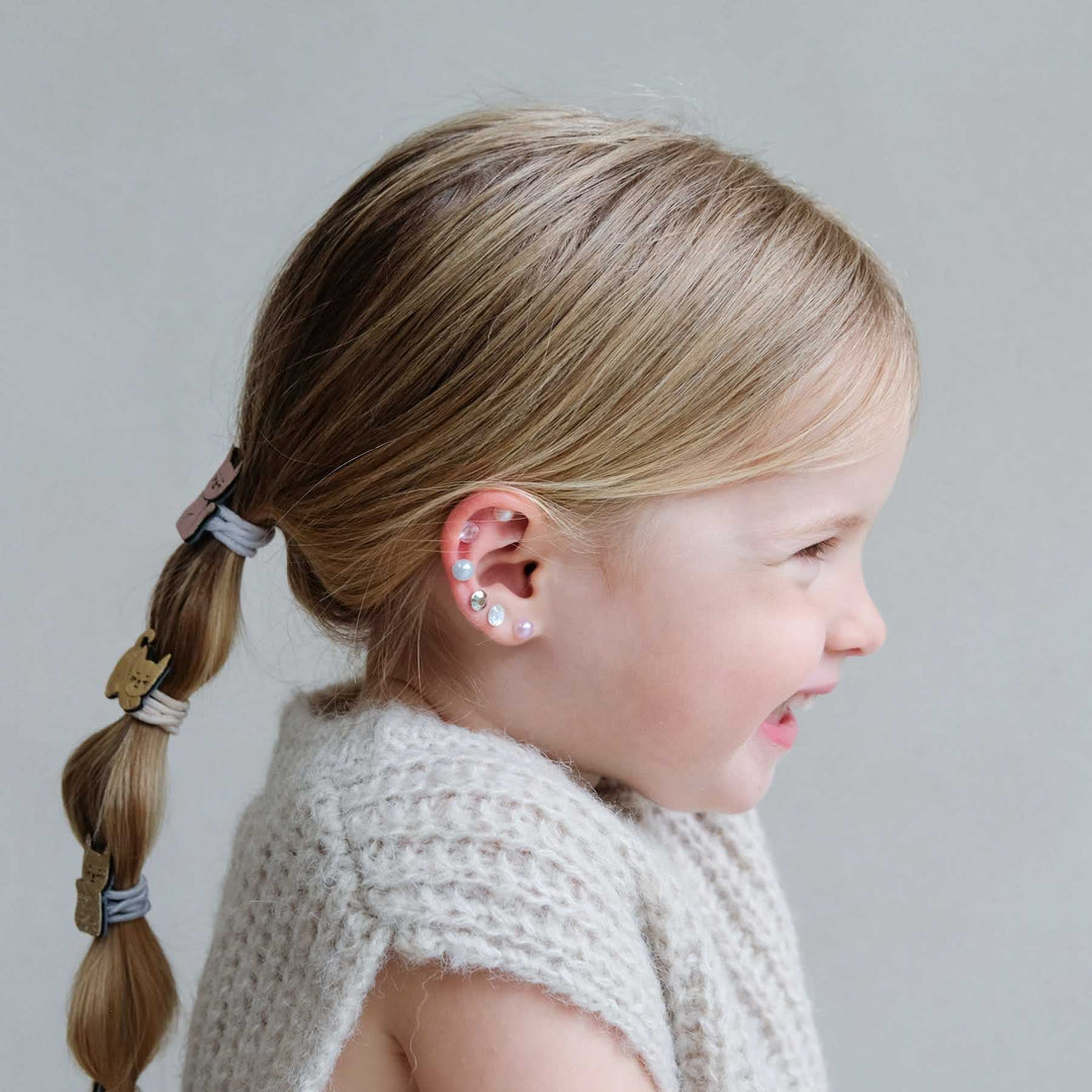 Mimi & Lula - Stick On Earrings - Pink Gem & Pearl