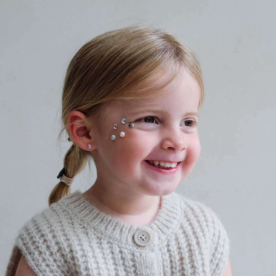 Mimi & Lula - Stick On Earrings - Pink Gem & Pearl