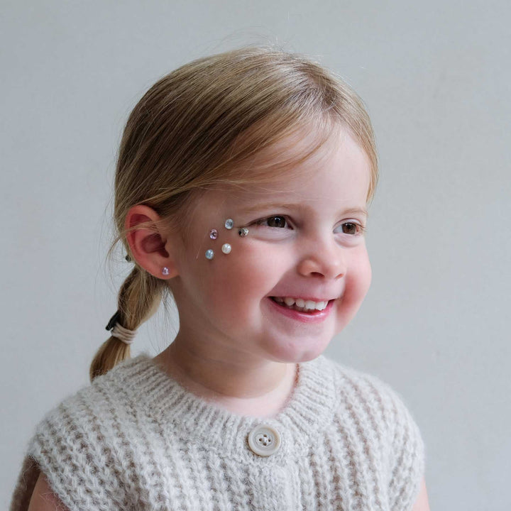 Mimi & Lula - Stick On Earrings - Pink Gem & Pearl