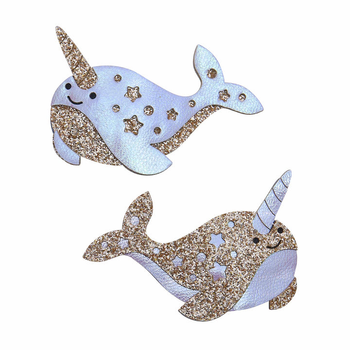 Mimi & Lula - Hair Clips - Magical Narwhal