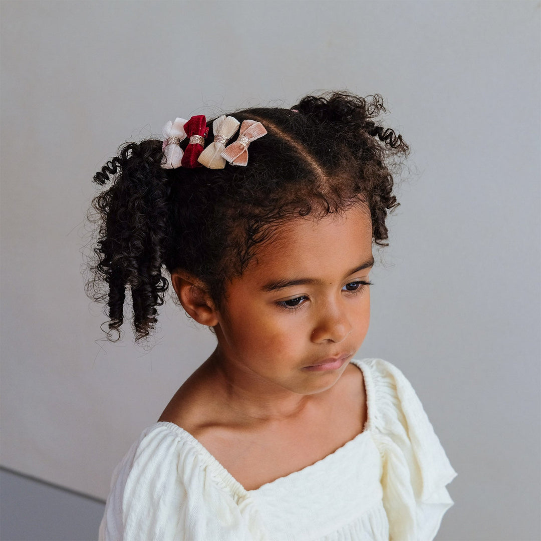 Mimi & Lula - Salon Hair Clips - Glitter Velvet Bows