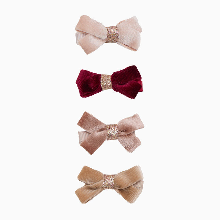 Mimi & Lula - Salon Hair Clips - Glitter Velvet Bows
