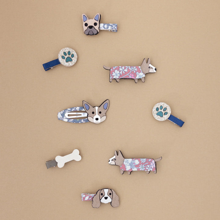 Mimi & Lula - Mini Hair Clips -Corgi (4 Pack)