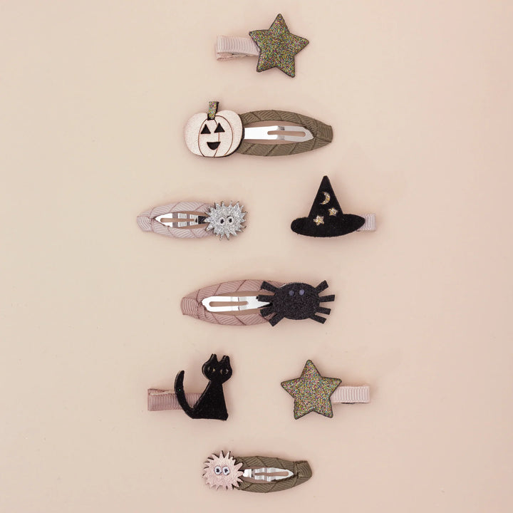 Mimi & Lula - Mini Clic Clac Hair Clips - Pumpkin Spider - Mabel & Fox