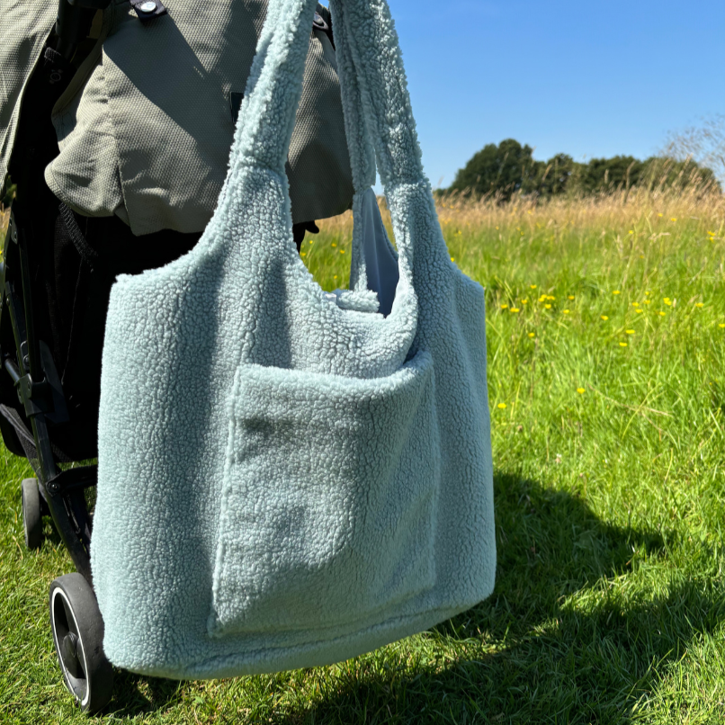 Mabel & Fox - Teddy Tote Bag - Ice Blue - Mabel & Fox