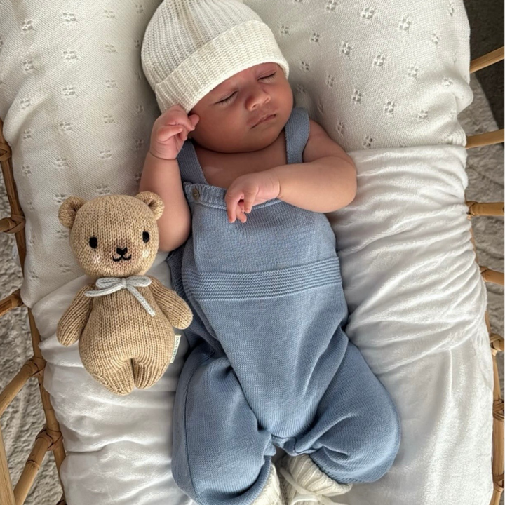 Mabel & Fox - Knitted Dungarees - Blue - Mabel & Fox