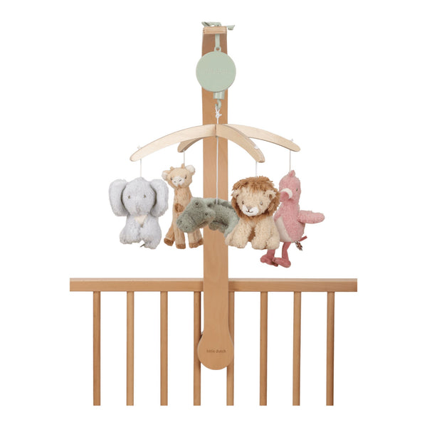 Little Dutch – Wooden Music Mobile – Safari Friends - Mabel & Fox