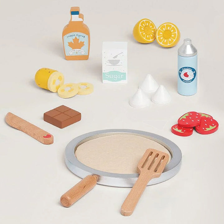 Great Little Trading Company - Wooden Pancake Making Set with Bag