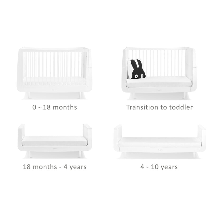 Snuz - 2 Piece Skandi White SnuzKot - Cot Bed & Changing Unit