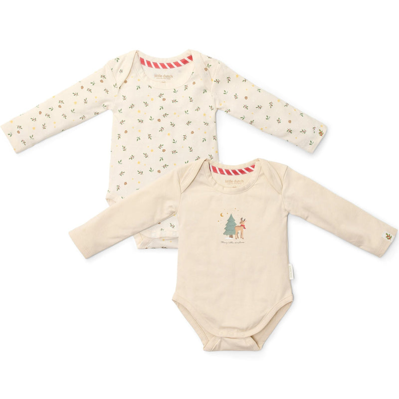 Little Dutch - Long Sleeved Bodysuit (2 Pack) - Little Christmas - Mabel & Fox