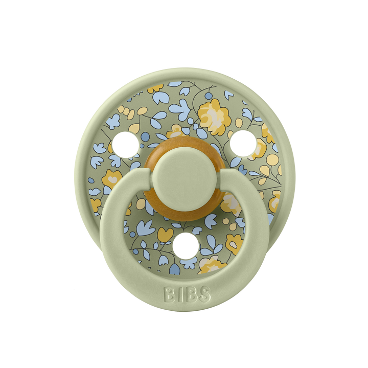 Bibs x Liberty - Colour Pacifier - Round Nipple - Eloise Ivory / Sage