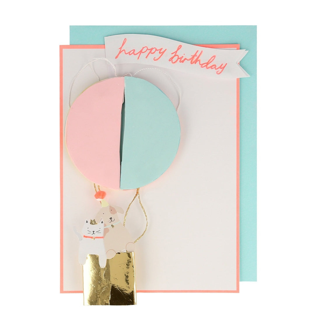 Meri Meri - Air Balloon Honeycomb - Birthday Card