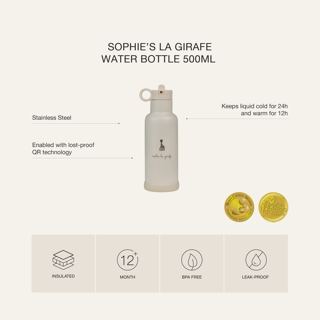 Citron - Triple Wall Insulated Water Bottle - Sophie La Girafe (500ml)