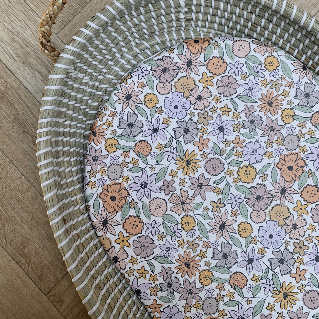 Mabel & Fox -  Basket Changing Mat - Retro Florals