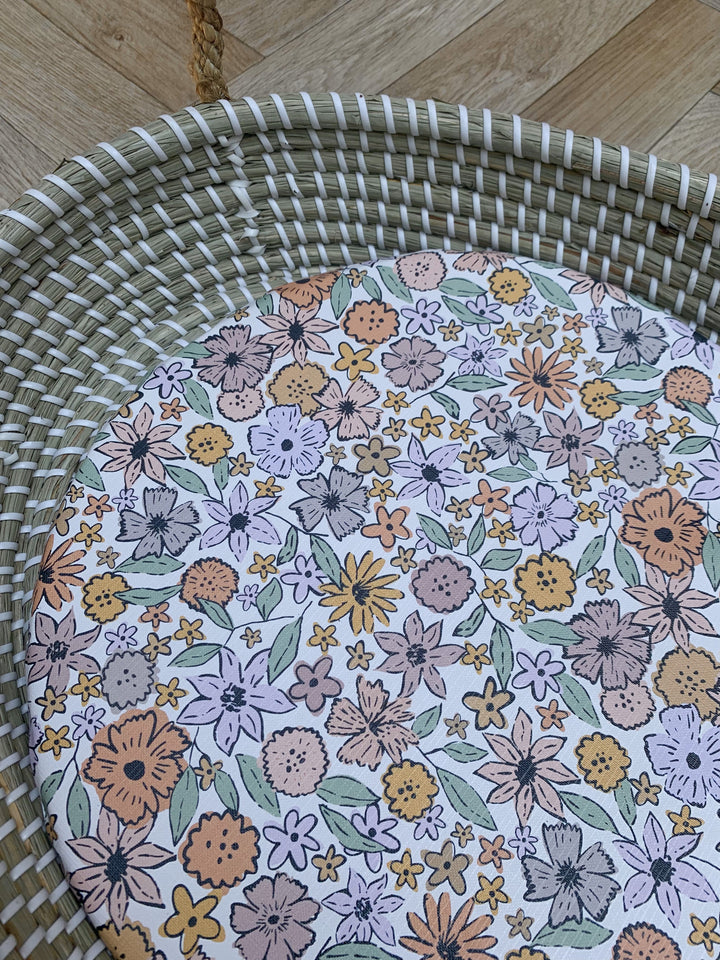 Mabel & Fox -  Basket Changing Mat - Retro Floral