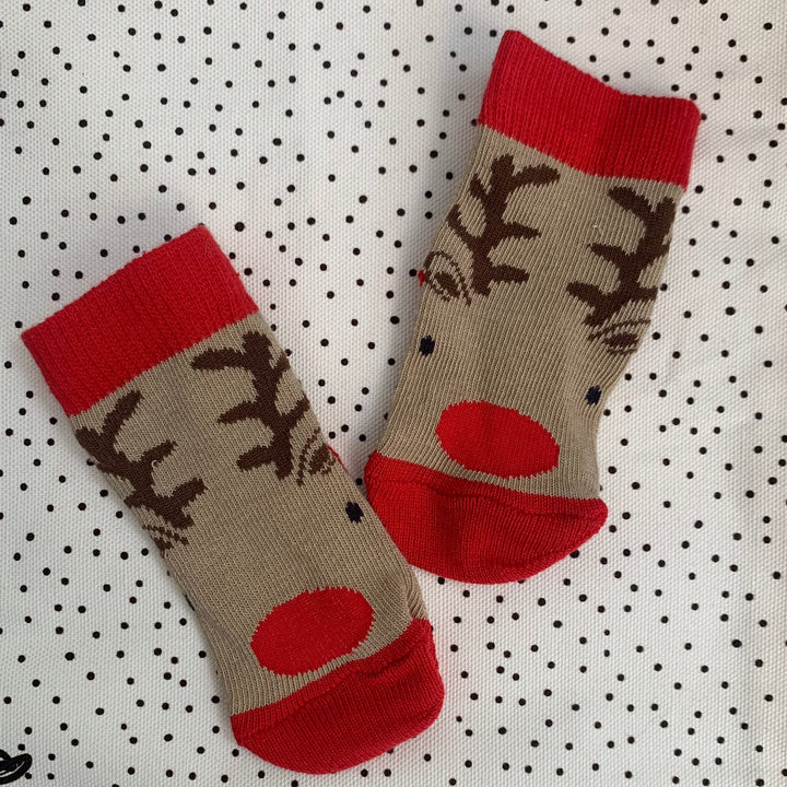 My Little Angel - Baby Novelty Christmas Socks - Reindeer