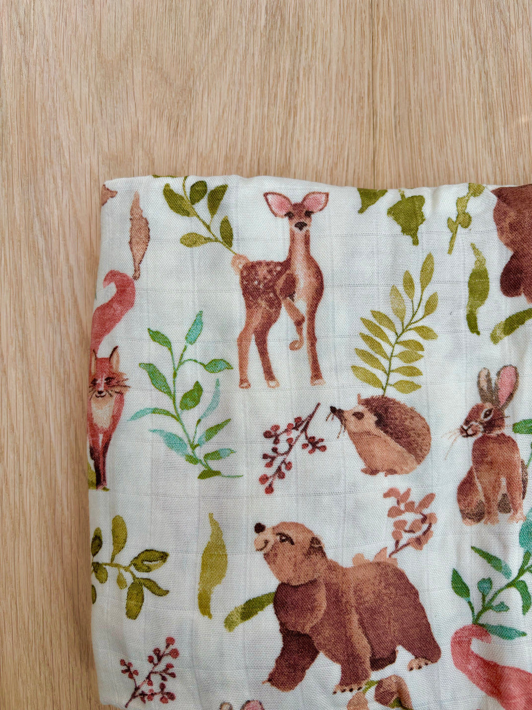 Mabel & Fox - Swaddle Muslin Blanket - Woodland Animals