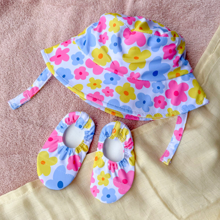 Mabel & Fox - Sun Hat & Non-Slip Shoes - Flowers