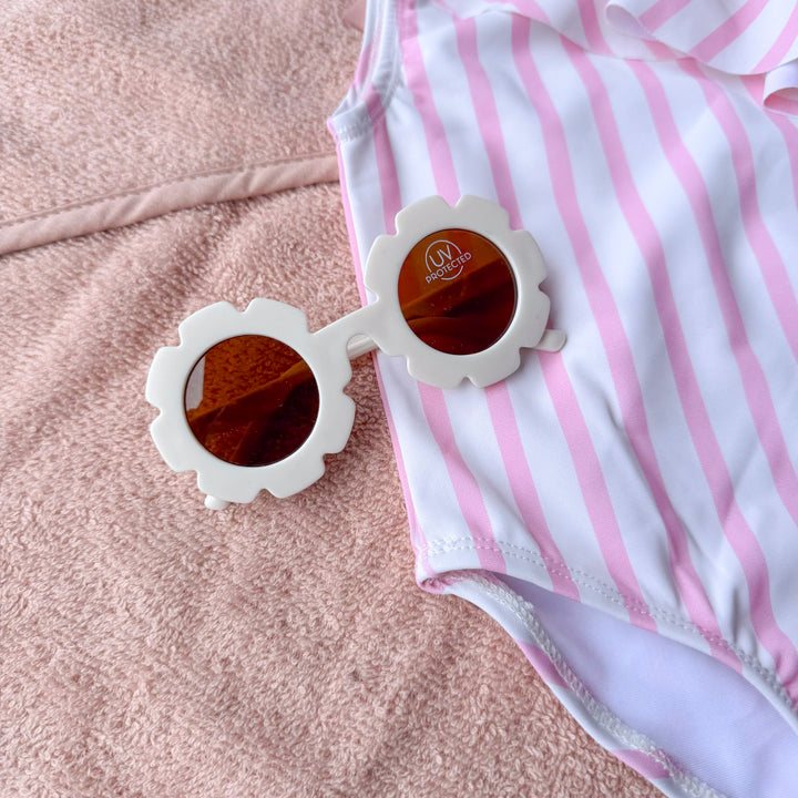 Mabel & Fox - Swimsuit Set - Pink Stripe (2 Pcs)