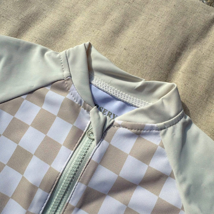 Mabel & Fox - Swimsuit Set - Sand Check (2 Pcs)