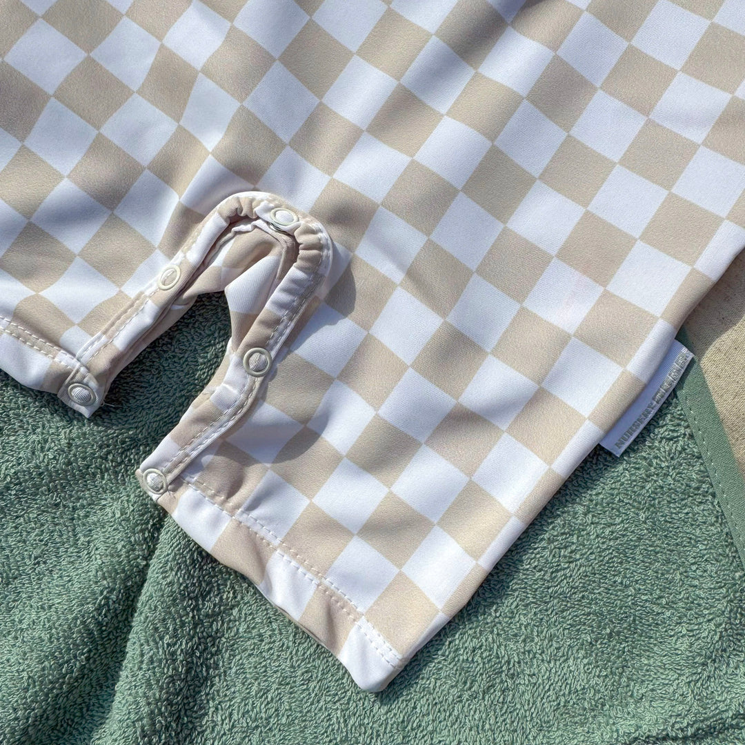 Mabel & Fox - Swimsuit Set - Sand Check (2 Pcs)