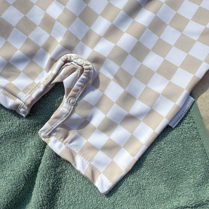 Mabel & Fox - Swimsuit Set - Sand Check (2 Pcs)