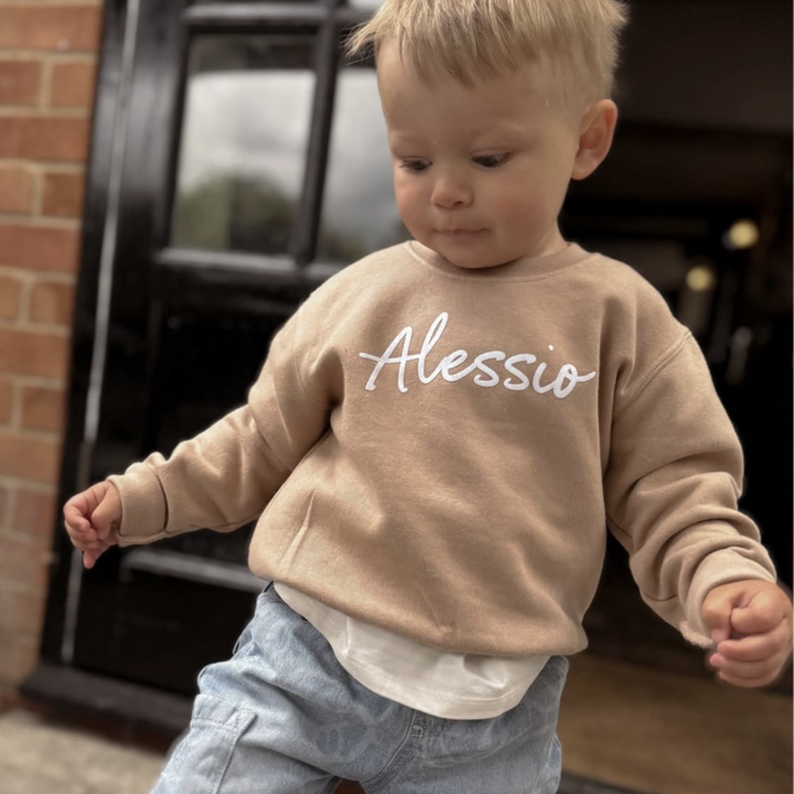 Mabel & Fox - Personalised Kids Sweatshirt - Vintage Taupe