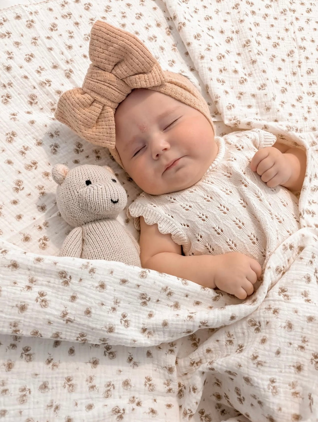 Mabel & Fox - Baby Muslin Cotton Blanket - Camellia