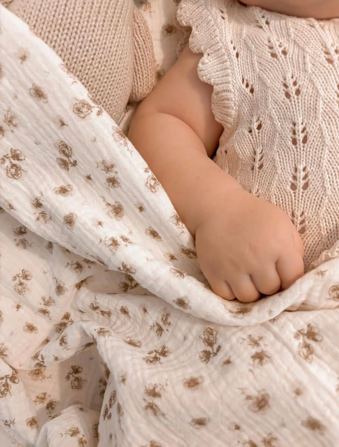 Mabel & Fox - Baby Muslin Cotton Blanket - Camellia