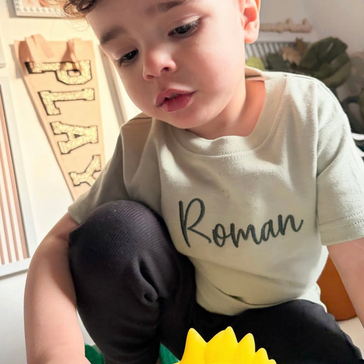 Mabel & Fox - Personalised Name T-Shirt - Sage