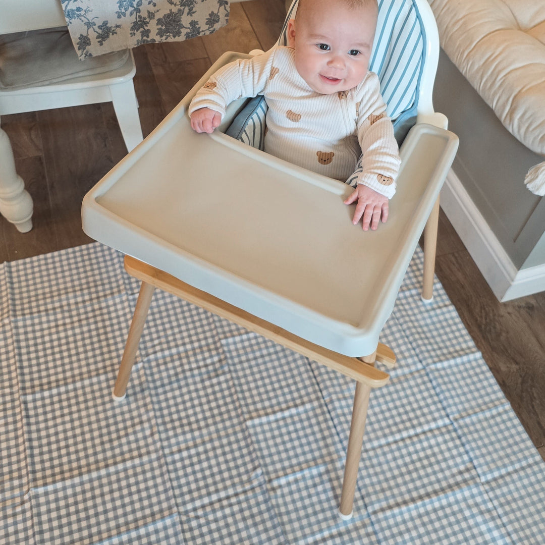Mabel & Fox - Splash Mat - Blue Gingham - Mabel & Fox