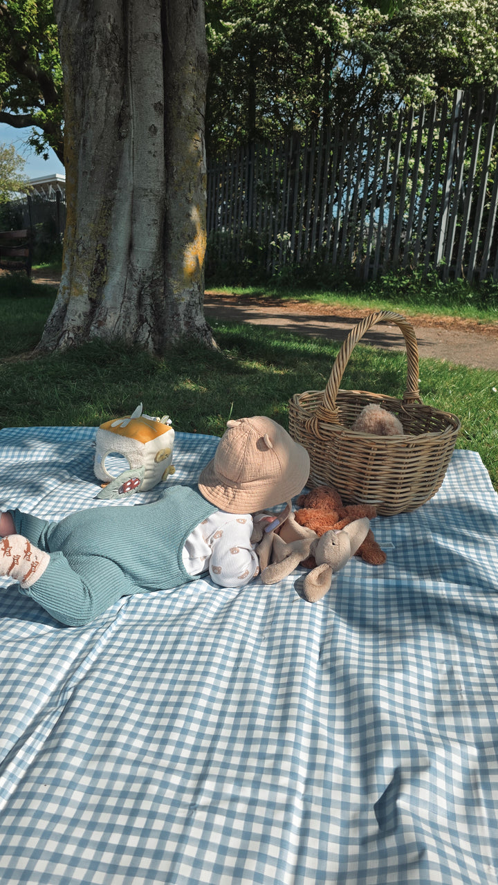 Mabel & Fox - Splash Mat - Blue Gingham - Mabel & Fox