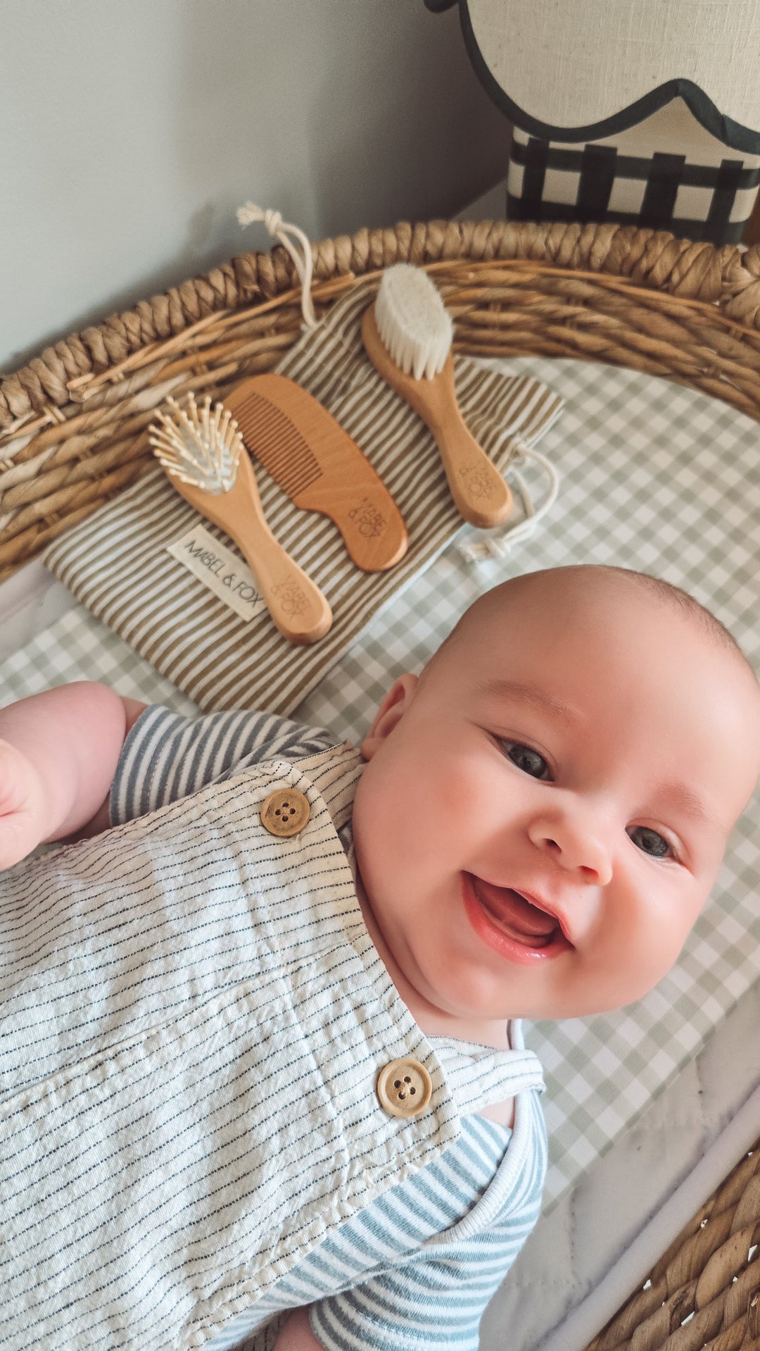 Mabel & Fox - Personalised Wooden Brush Set - Timeless Serif