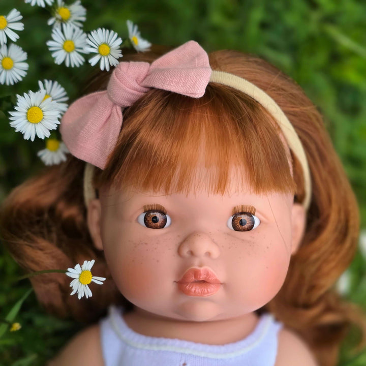 Mini Colettos - Ellory Designs Doll Headband - Margot Knot Bow Blush