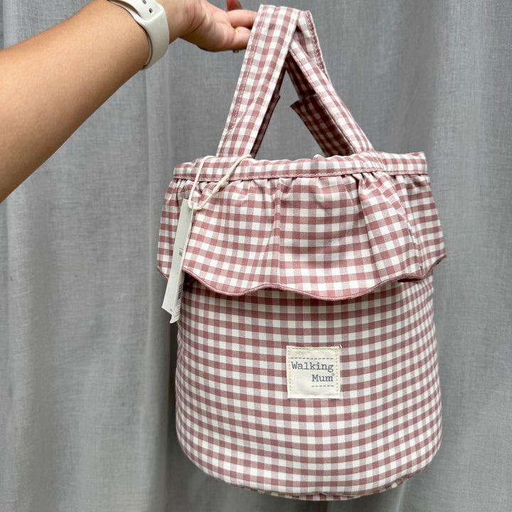 Walking Mum – Bucket Bag –  Praliné Vichy Moka