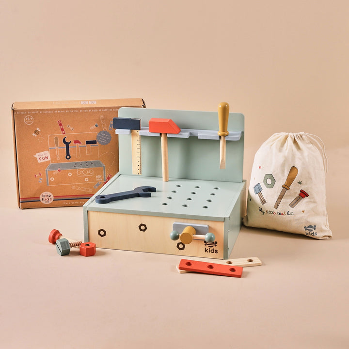 Just Bee Kids – Wooden Tool Bench - Mabel & Fox