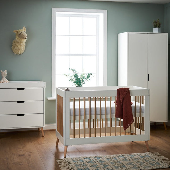 OBaby - Maya Mini 3 Piece Room Set - White with Natural