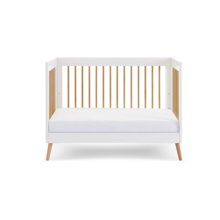 OBaby - Maya Mini Cot Bed - White with Natural