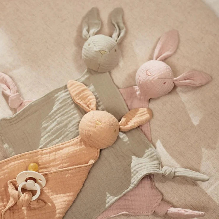 Jollein - Pacifier Cloth - Bunny Ears Wild Rose - Mabel & Fox