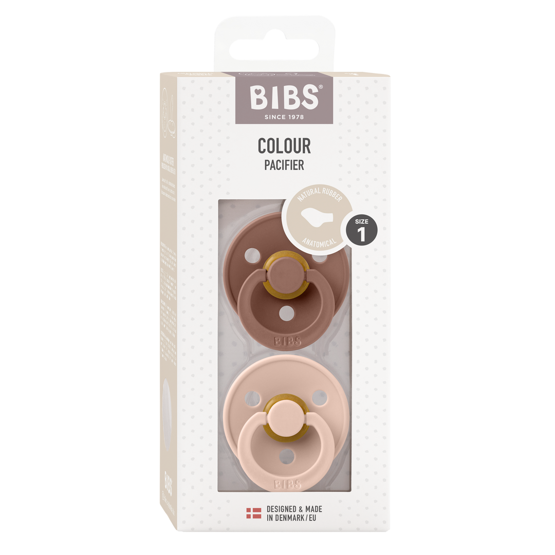 Bibs - Colour Pacifier - Anatomical Nipple - Blush / Woodchuck