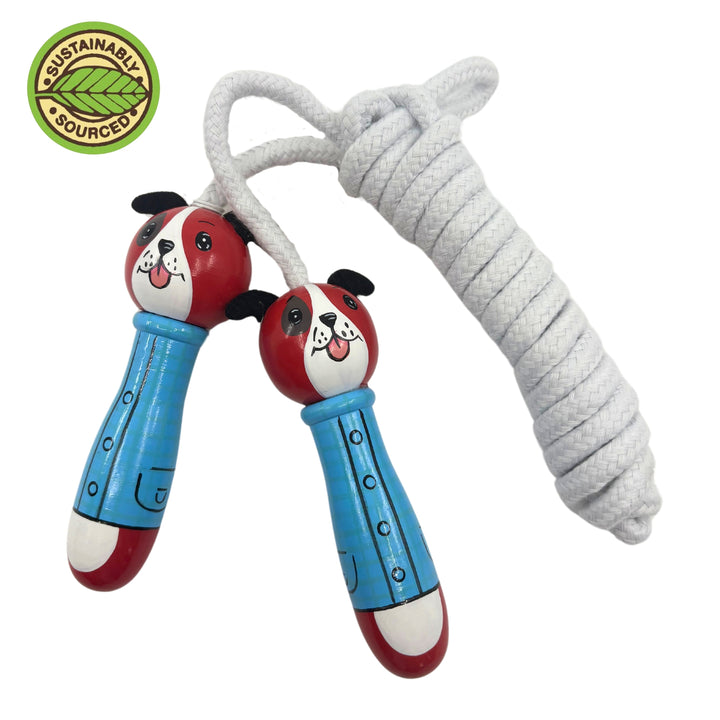 House Of Marbles - Wooden Dog Skipping Rope - Mabel & Fox