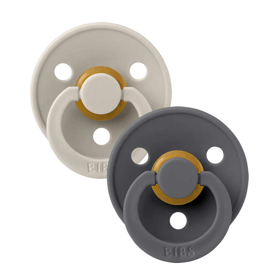 Bibs - Colour Pacifier - Symmetrical Nipple - Sand / Iron - Mabel & Fox